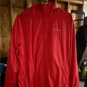 Columbia Men's Vibrant Red Windbreaker